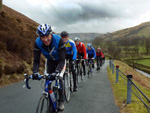 cyclists on thier way up The Trough Of Bowland