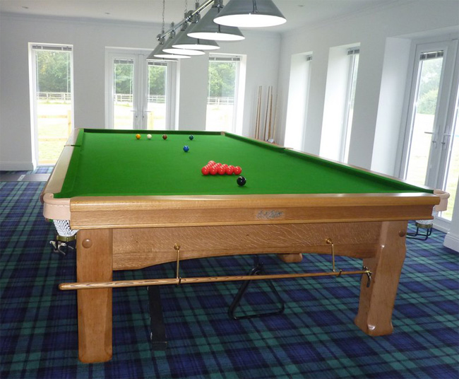 Full-size Riley  Imperial Snooker Table in Solid Oak