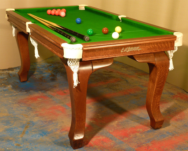 5ft E.J Riley solid oak snooker dining table