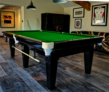 8ft Black Snooker Table