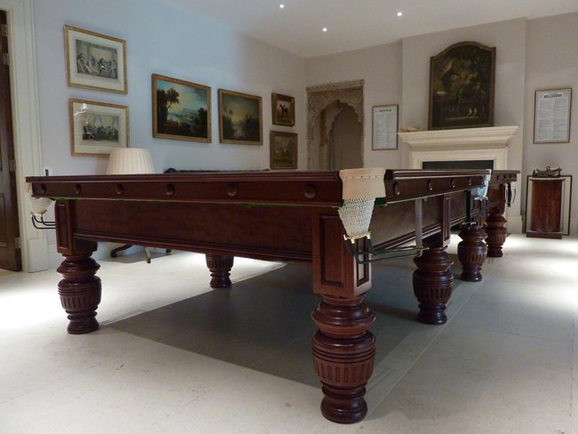 Buroughes and Watts Record snooker table