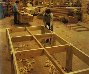 Riley Imperial Snooker Table being assembled in the Rily Factory Dale Street Accrington