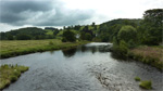 Looking upstream from the bridge over the River Ribble in Sawley