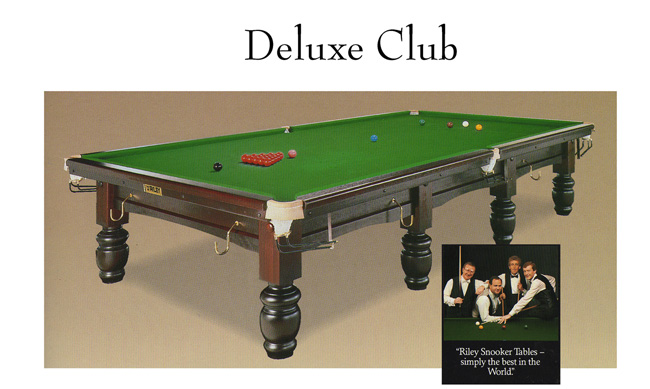 Riley Deluxe club snooker table with sweeps