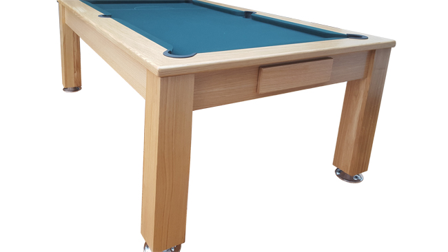 Solid oak special pool dining table