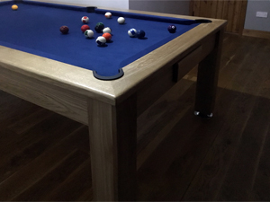 Special oak pool dining table