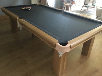 7ft Snooker table with pewter cloth
