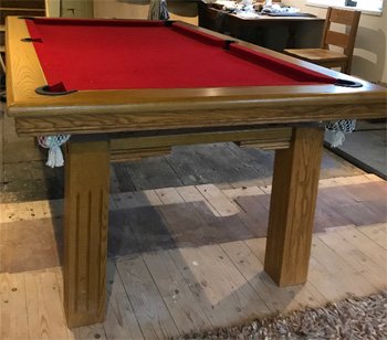 Majestic oak pool dining table