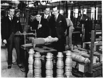 Walter Lindrun visits the Riley factory