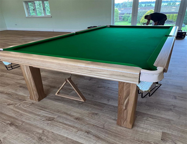 9ft Artisan Oak Imperial snooker table